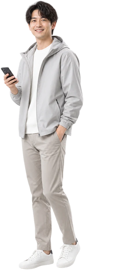 スマートフォンを使う家族